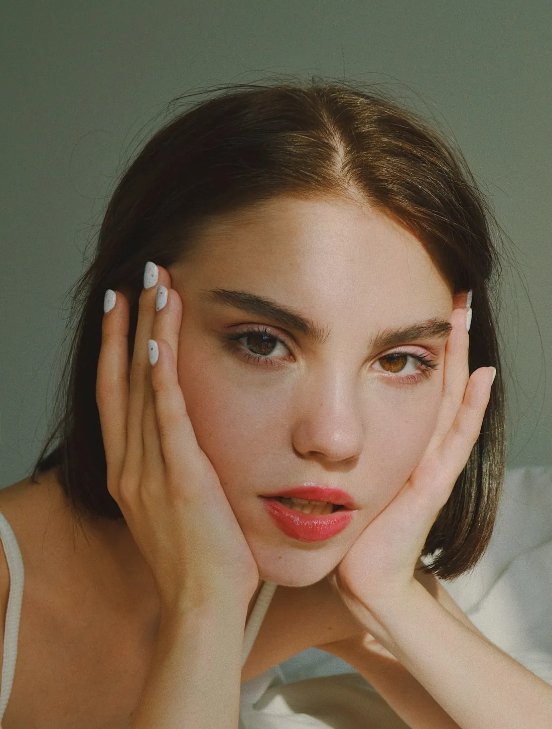 A facial treatment in progress